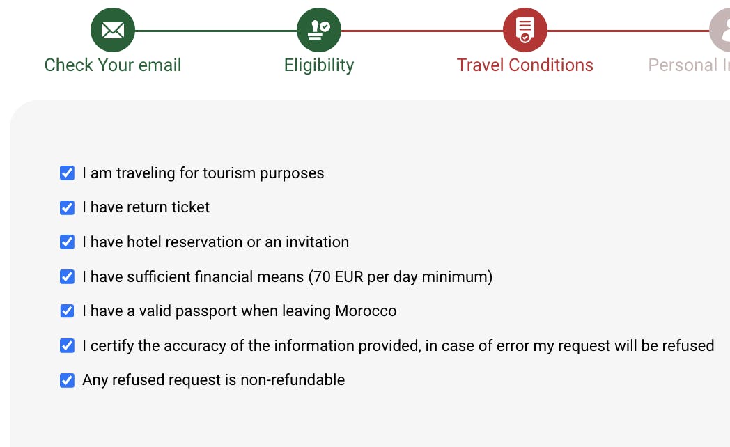 Online application for the Morocco e visa from Dubai