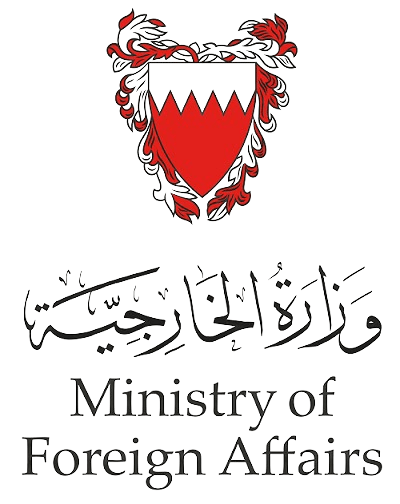 Bahrain Ministry of Foreign Affairs logo.