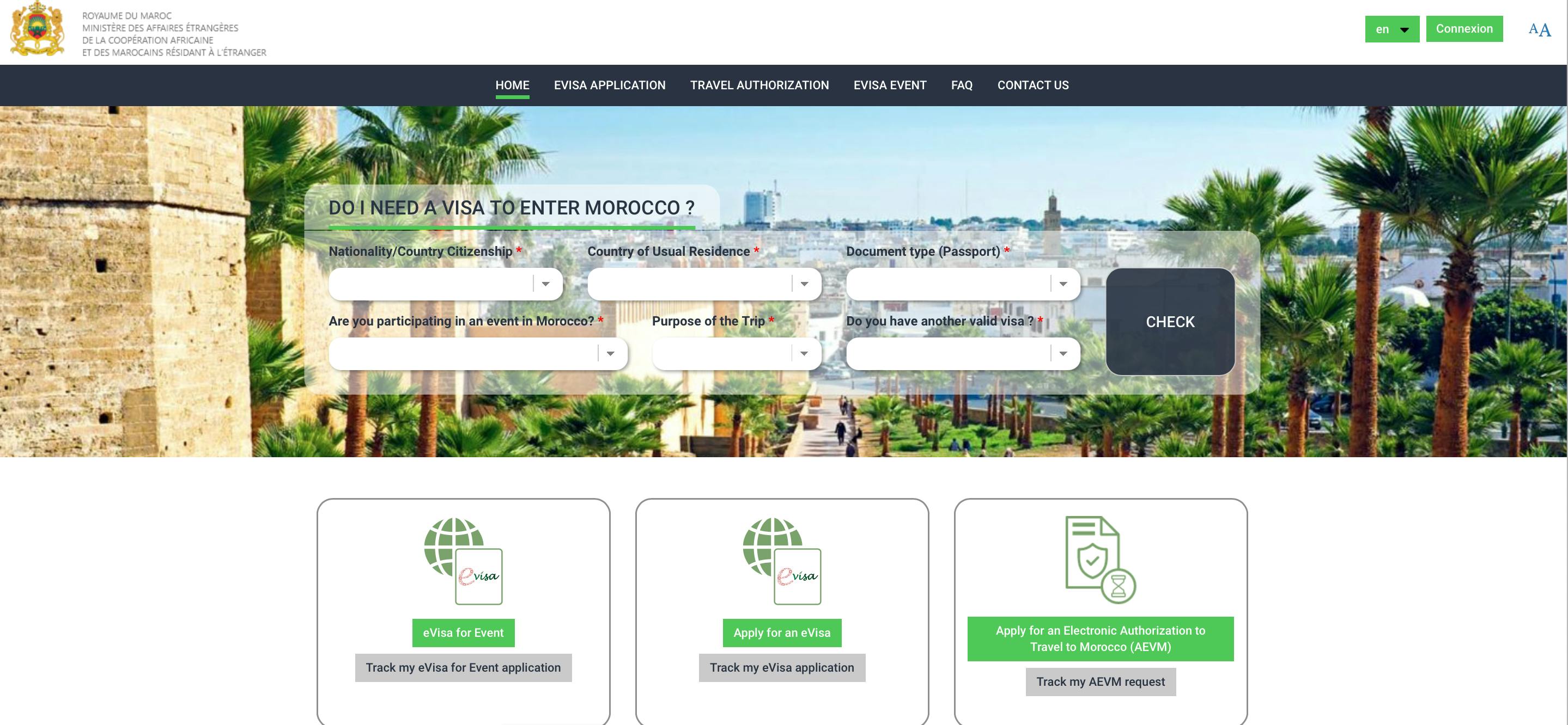 Check your Morocco evisa application status