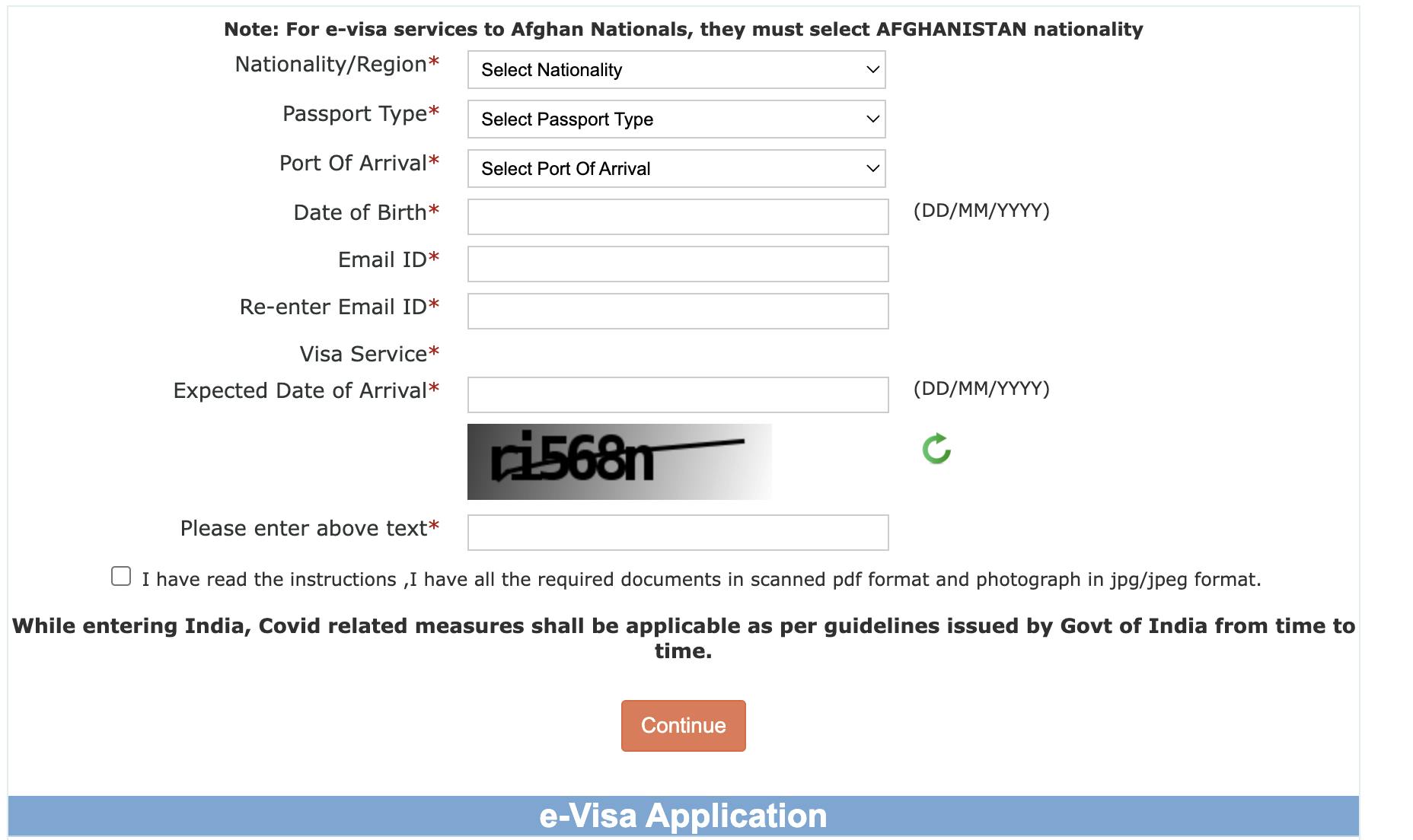 Create an account to start your India e visa application
