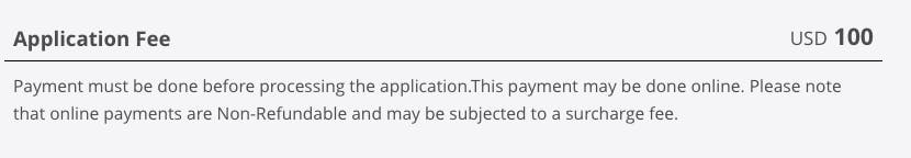 Uganda student visa online application fee.