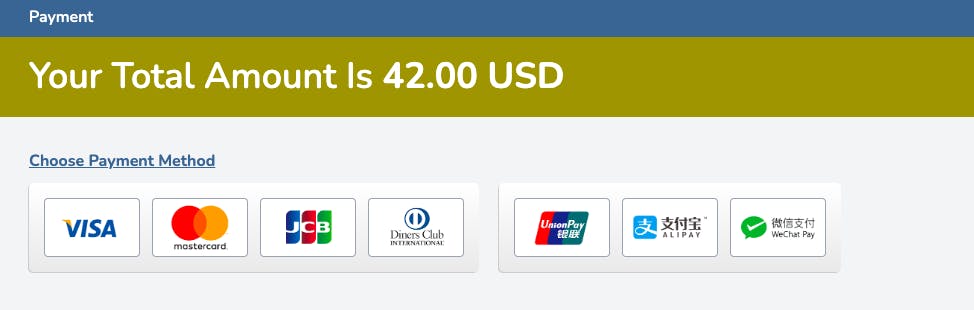 A screen shot of the bank details section for the online application.
