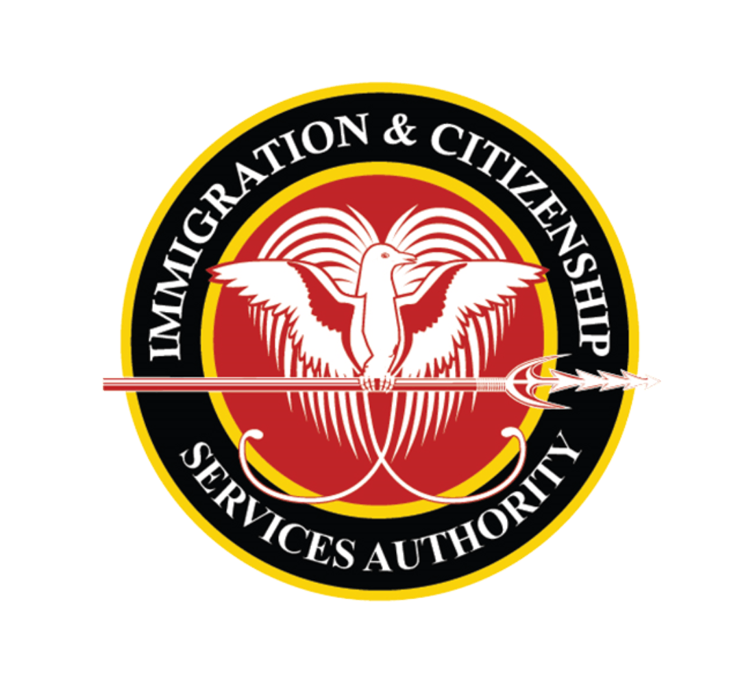 Immigration and Citizenship service of Papua New Guinea Logo.