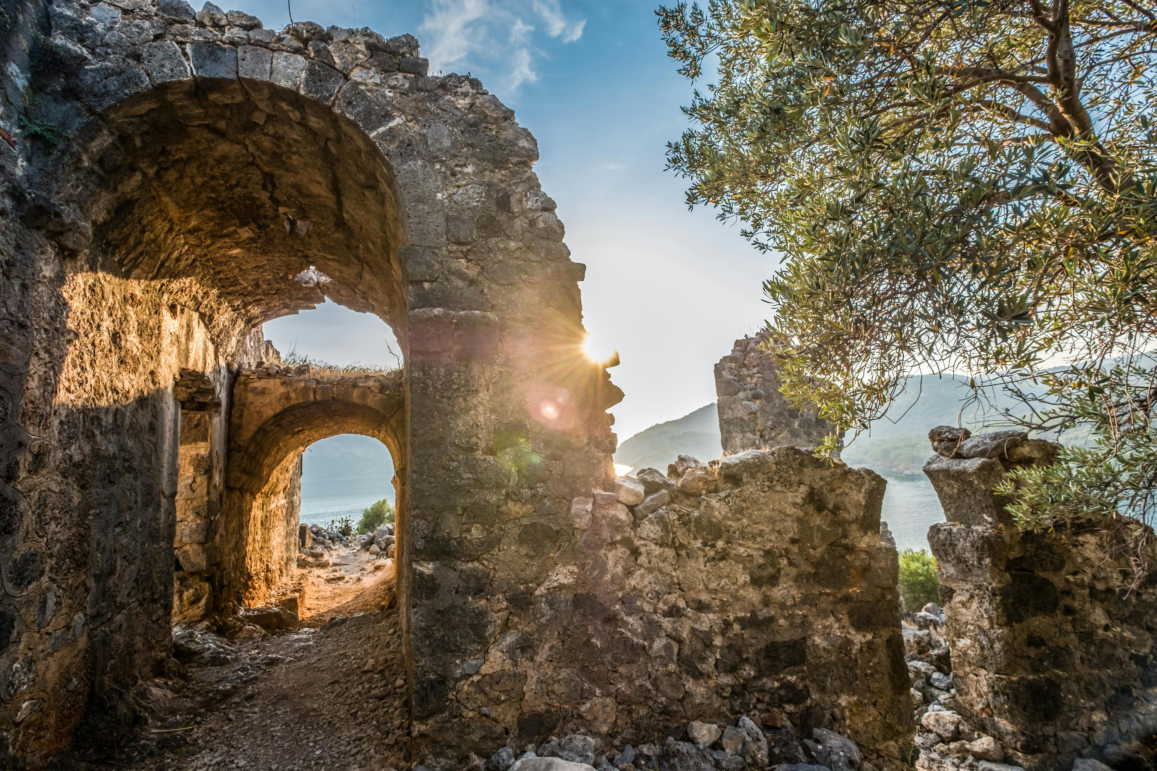 The beautiful ruins on the Gemiler Island