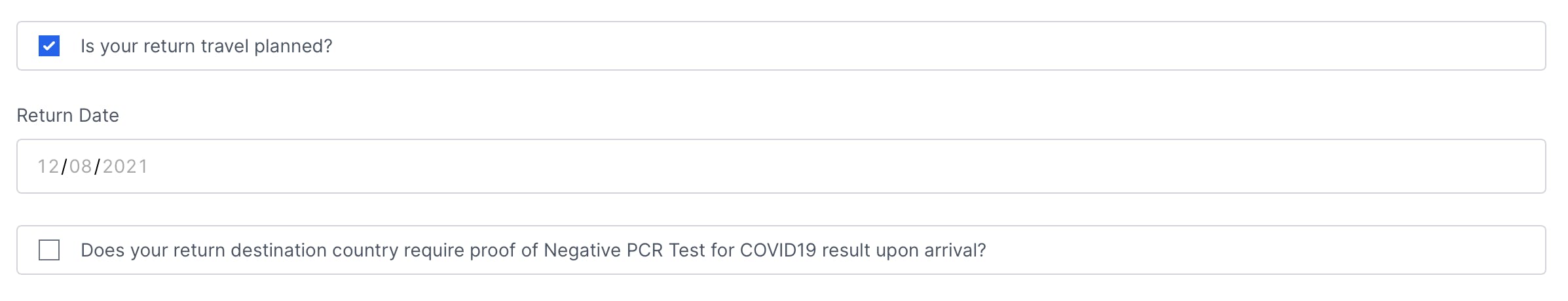Additional information required on the portal