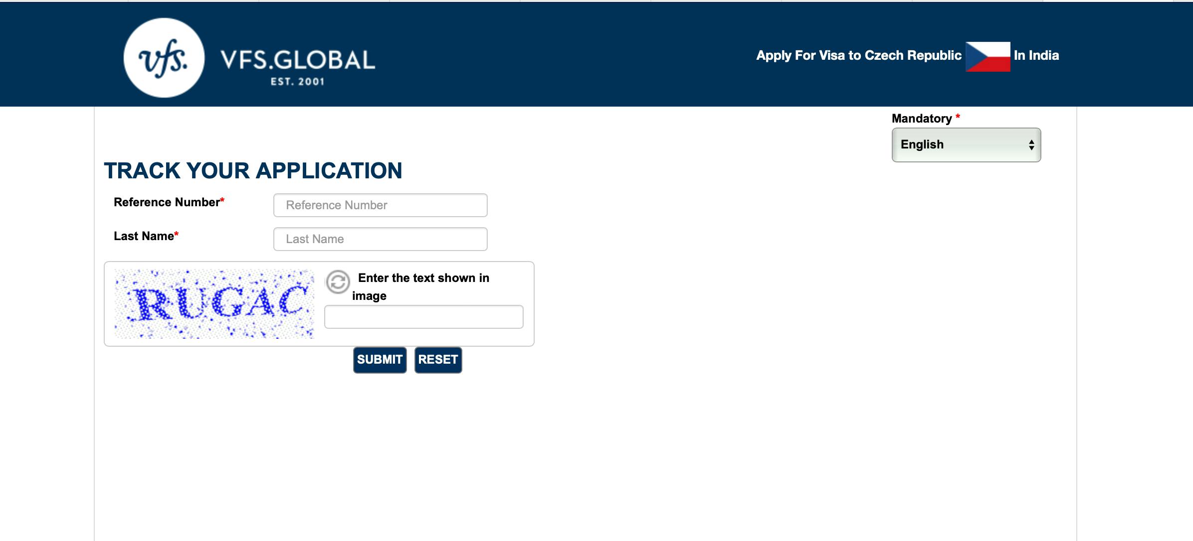 Checking your Czech Republic visa status online.