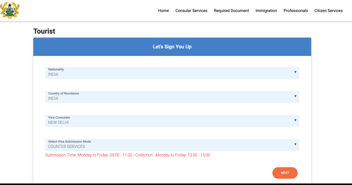 Ghana Visa For Indians Ghana Visa Requirements And Visa Fees   NjQ4NWNiZTYtYTNhYi00ZGE1LWJiYjktNDgzZjUxNDY2Y2Fk Screenshot Of The Sign Up Dashboard Ae5fa6f874 