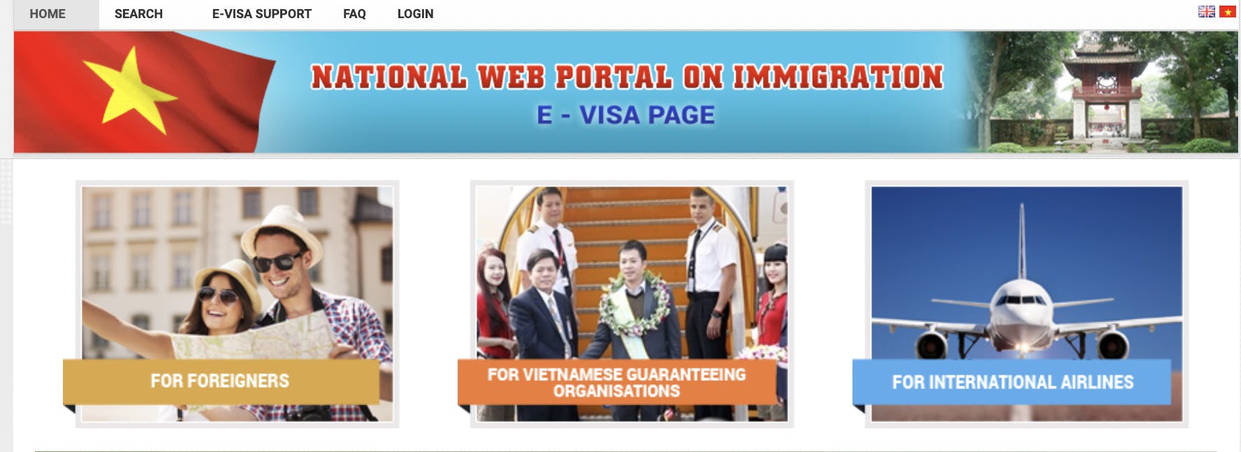 The Vietnam E Visa Homepage