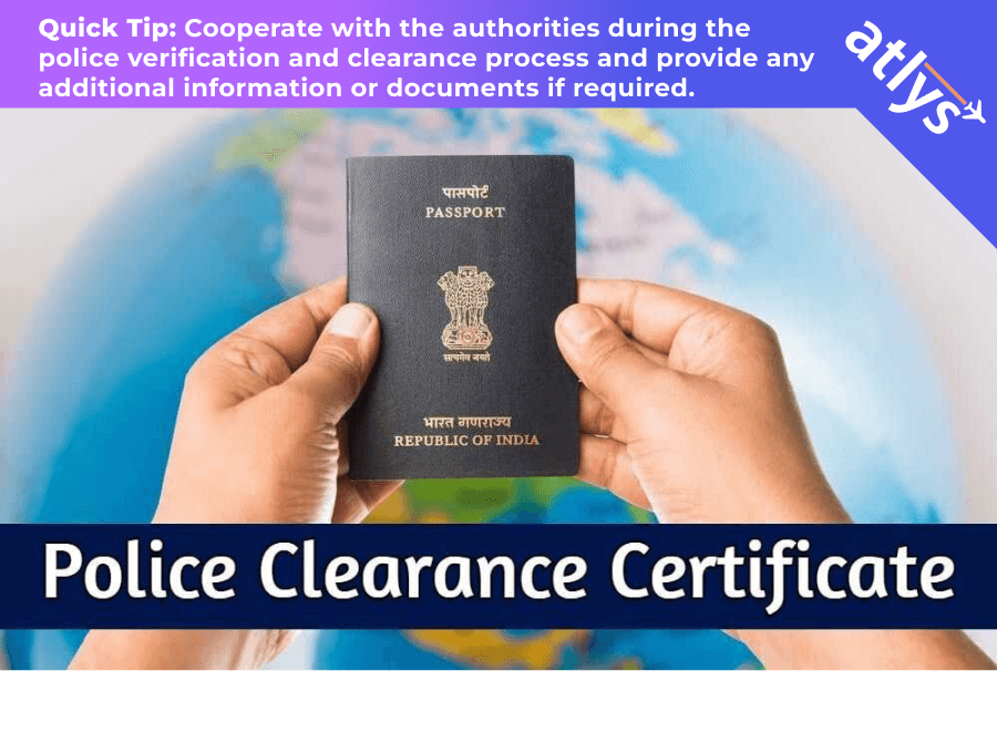 A picture showing how the police clearance looks 