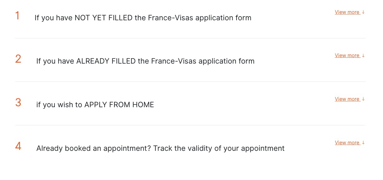 Information on the VFS website
