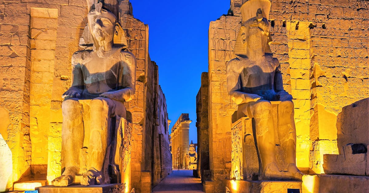 Temple of Luxor in Egypt during night time.