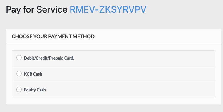 Choose the appropriate payment method to finalise your Evisa application