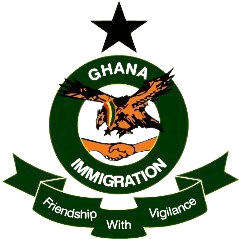 Ghana Immigration logo.