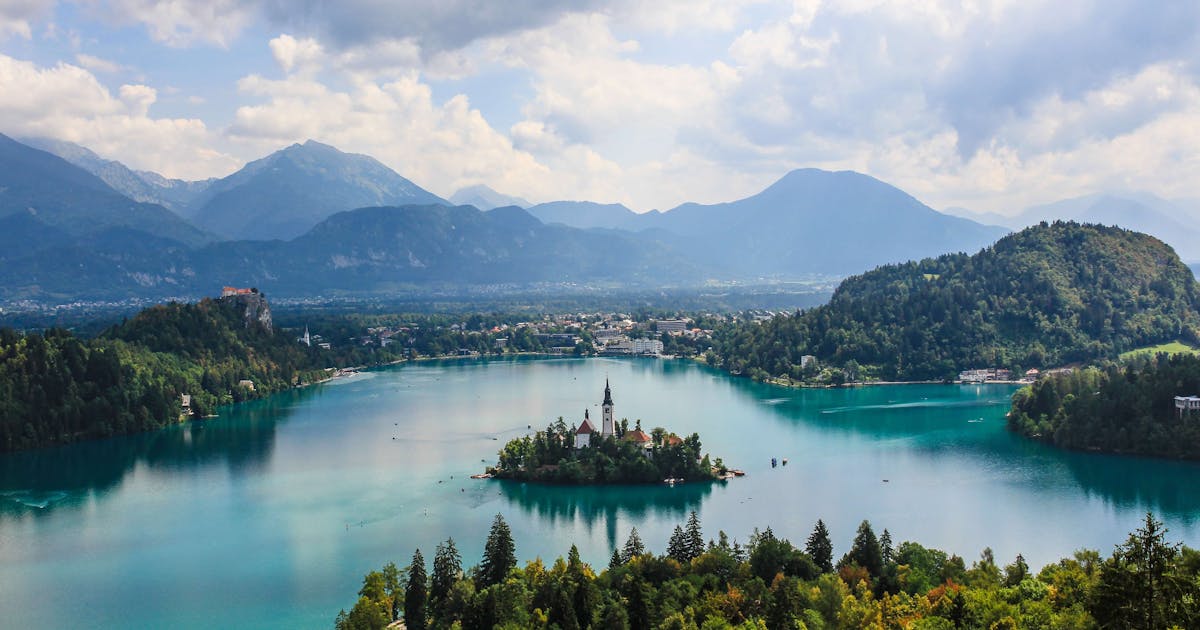  Magnificient view of the Bled Lake.
