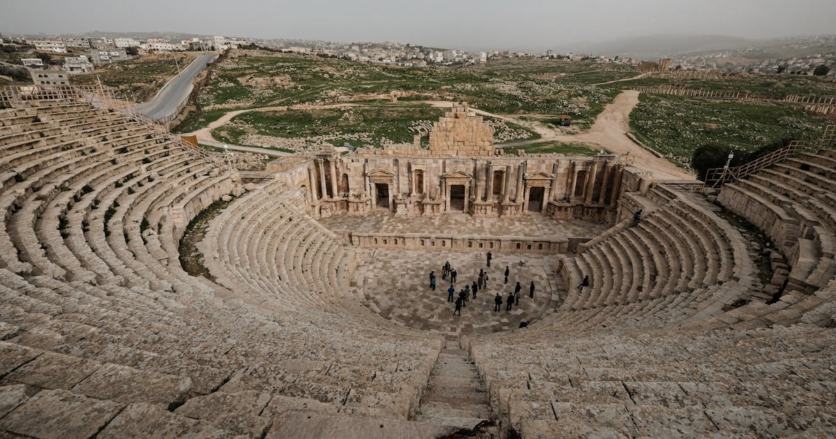Beautiful old amphitheater in Jordan