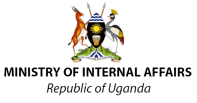 Uganda Ministry of Internal Affairs logo.