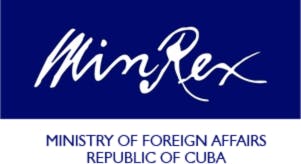 Cuba Ministry of Foreign Affairs logo.