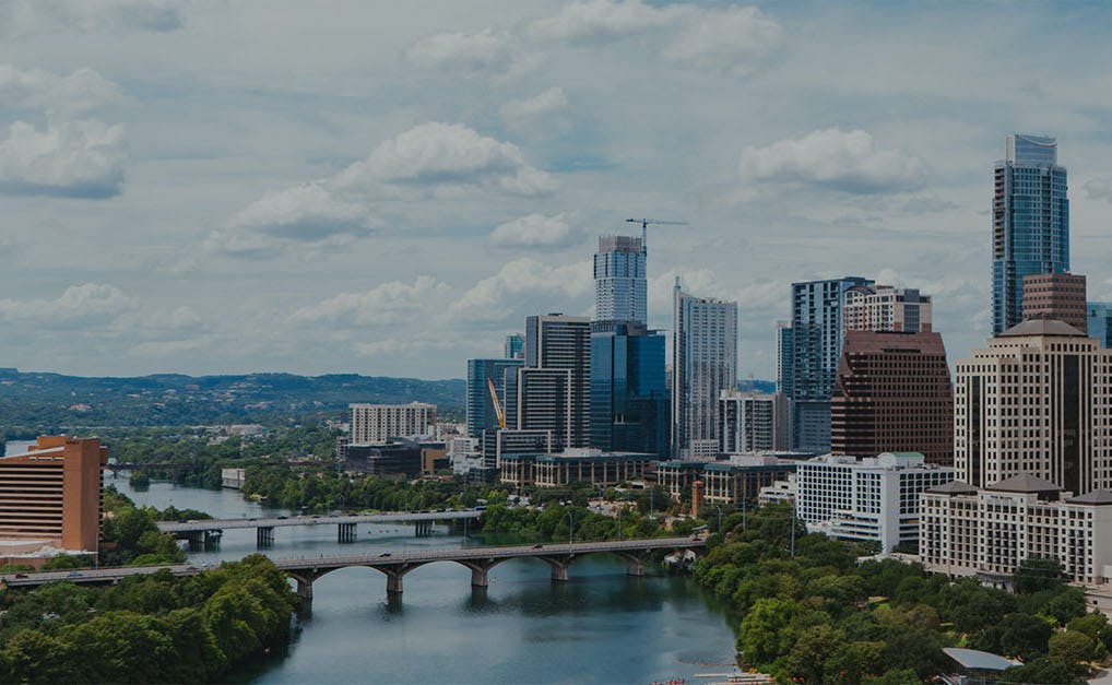 The Austin, Texas downtown skyline.