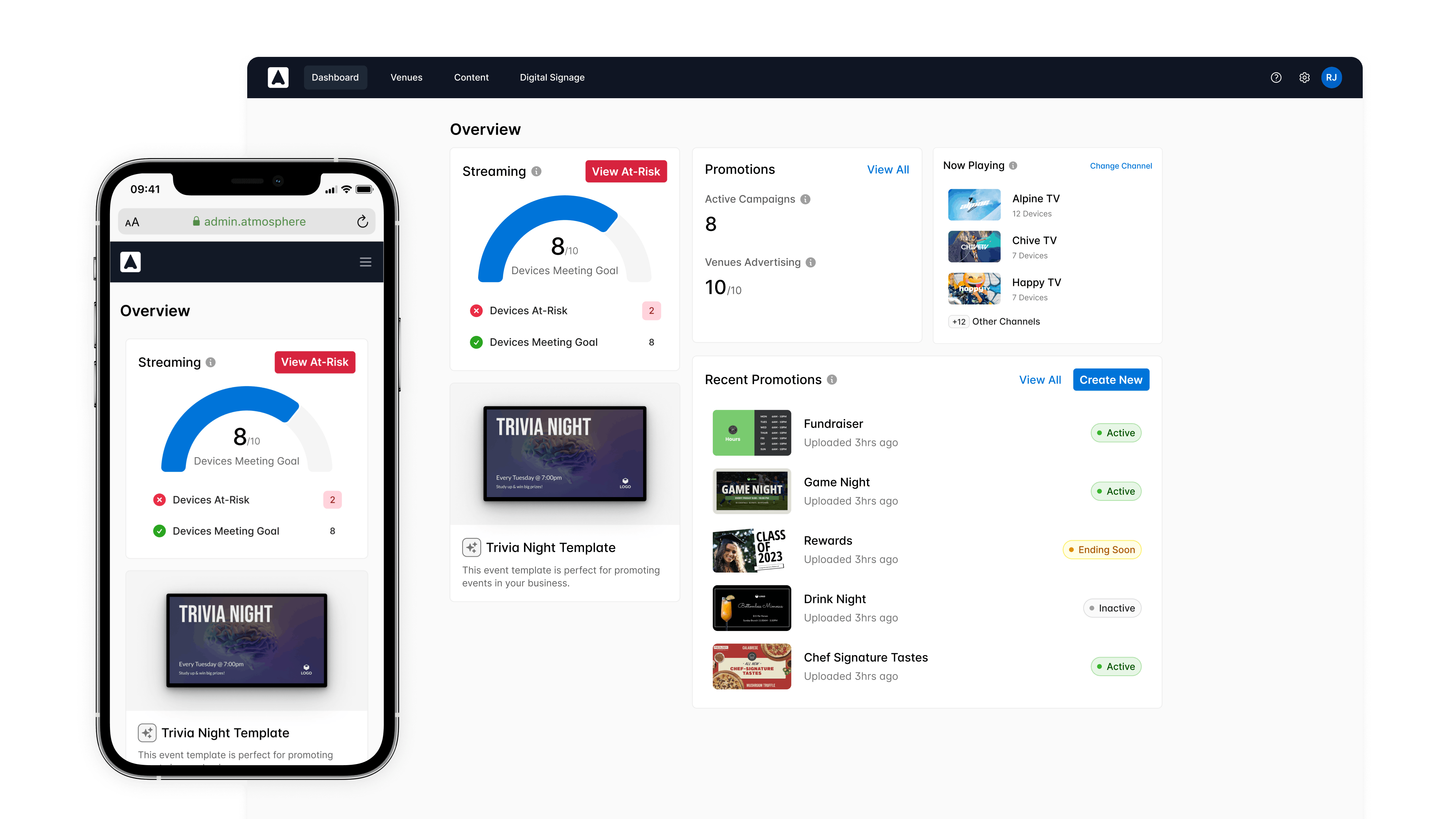 Manage all your screens remotely through our intuitive Customer Dashboard, accessible on any device. Schedule content, deploy digital signage, and assign team permissions with ease—all from a single, centralized platform.