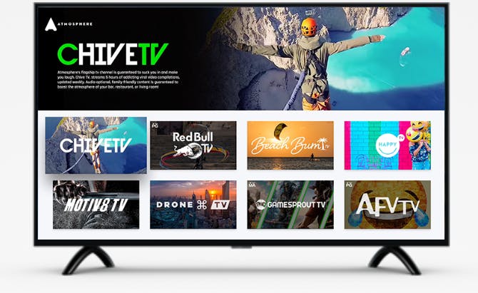 The Atmosphere TV hub with Chive TV and other various channels.