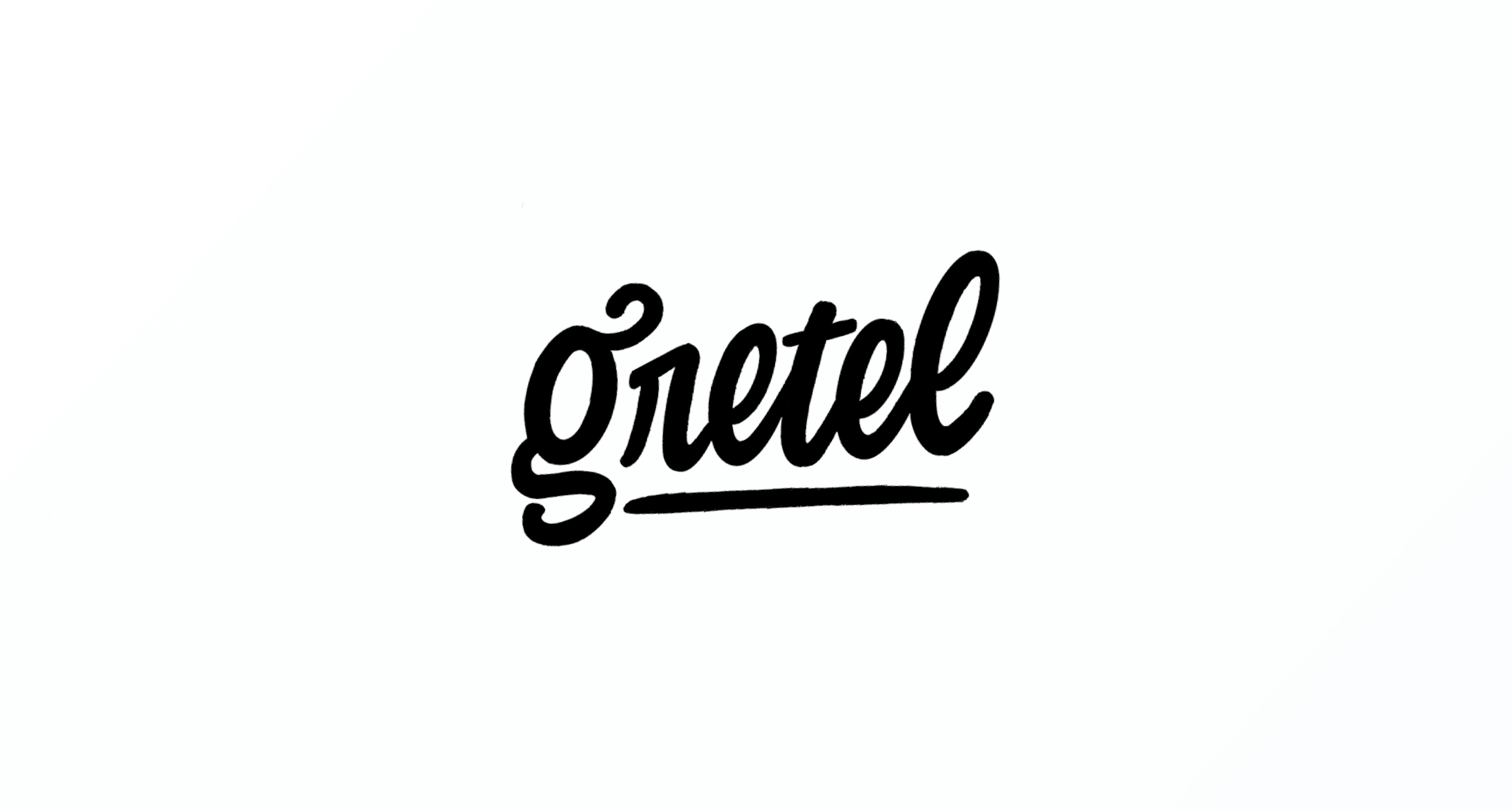 Gretel wordmark logo sketch