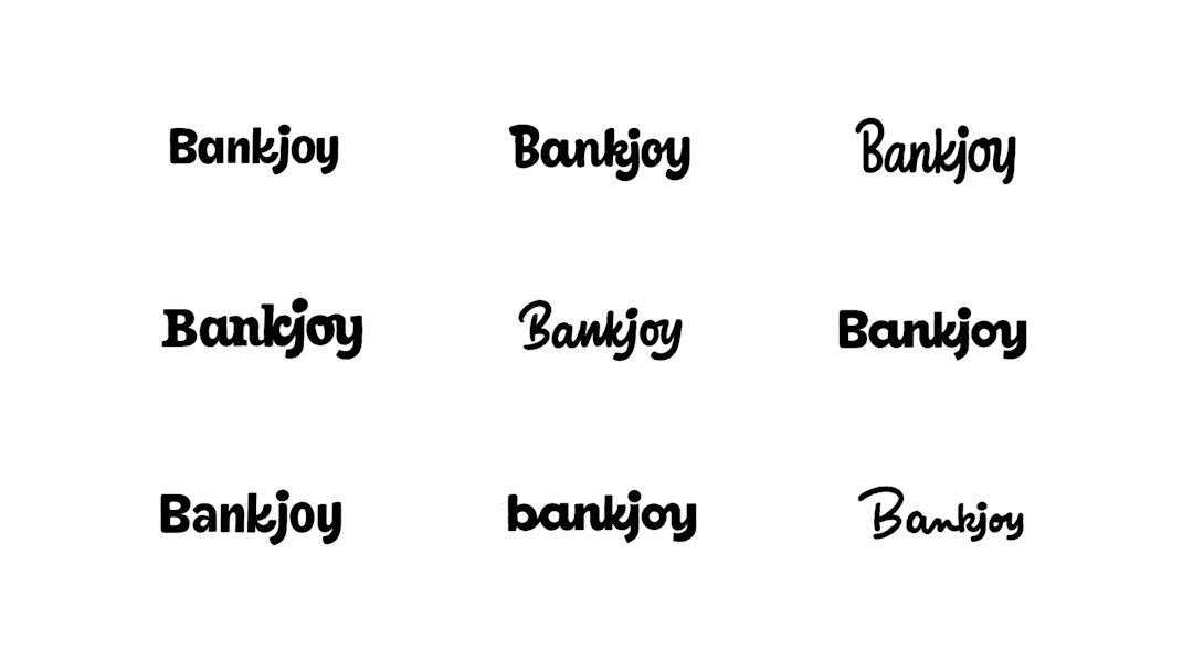 bankjoy logo sketches