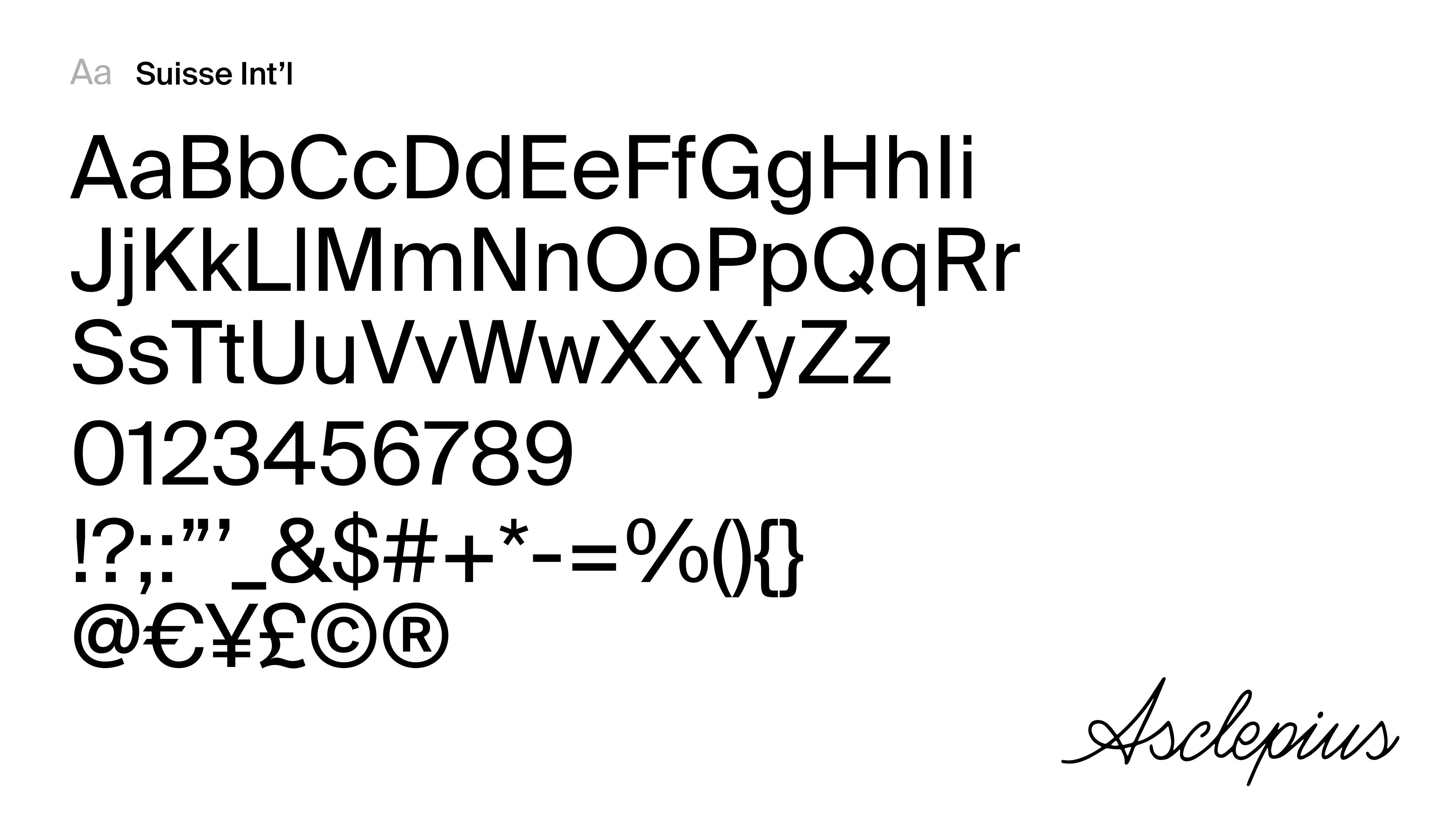 asclepius typography