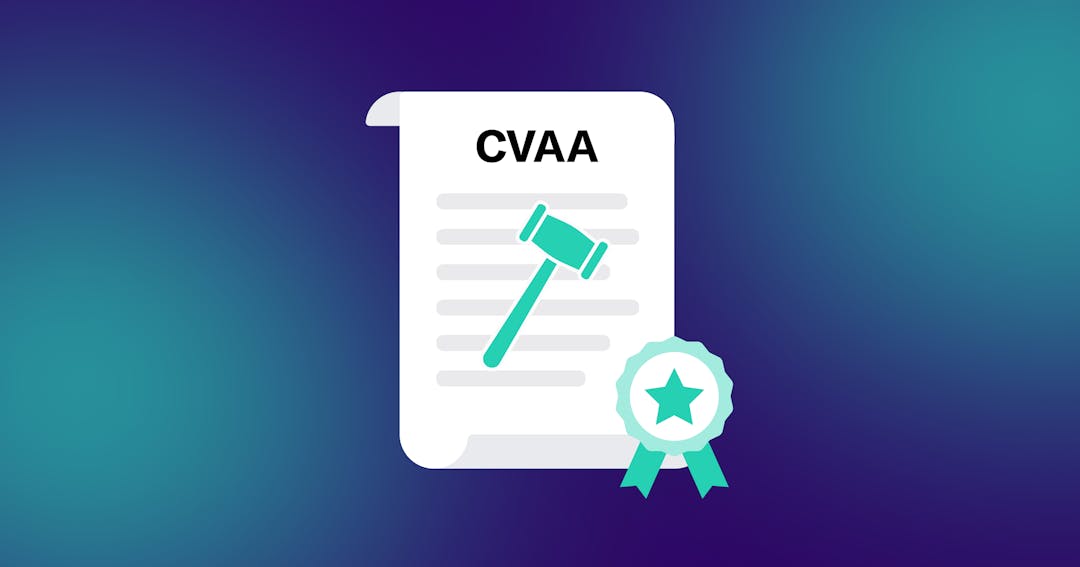 legal document with CVAA on it with a gavel and a certification ribbon