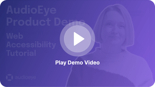 Video thumbnail for AudioEye's product demo video