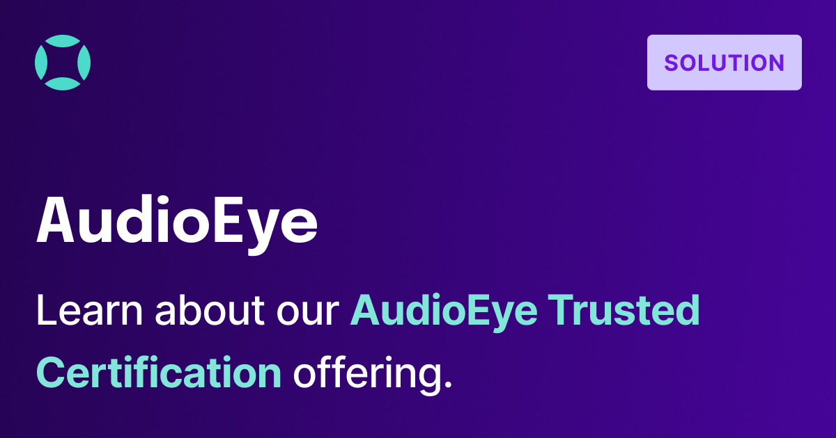 Accessibility Certifications from AudioEye®