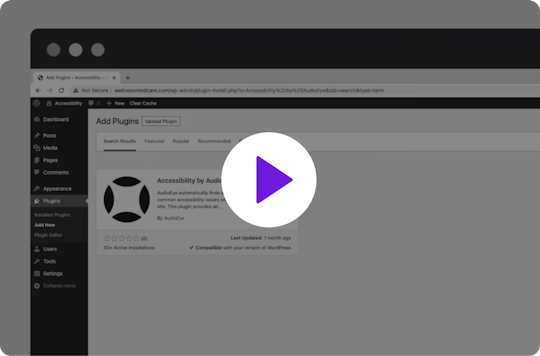 Video thumbnail of How To Install AudioEye's WordPress Plugin