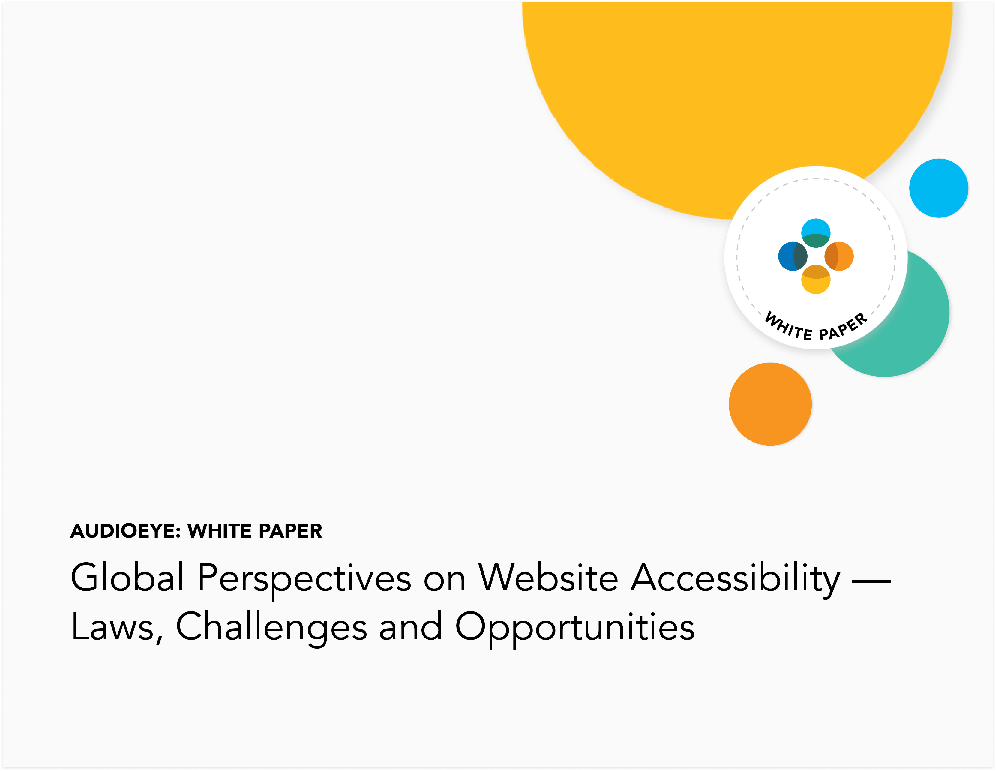 Global Perspectives on Website Accessibility — Laws, Challenges and Opportunities White Paper Cover