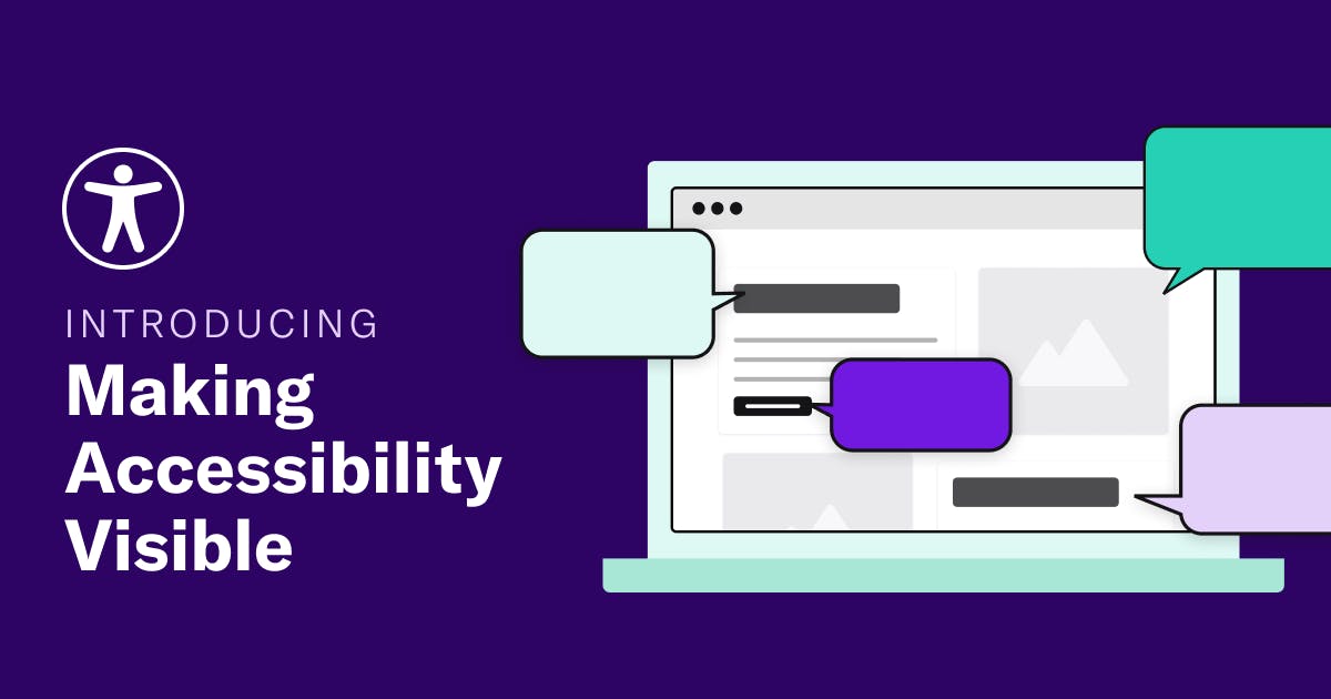 Introducing Making Accessibility Visible video series, illustration of speech to text in use