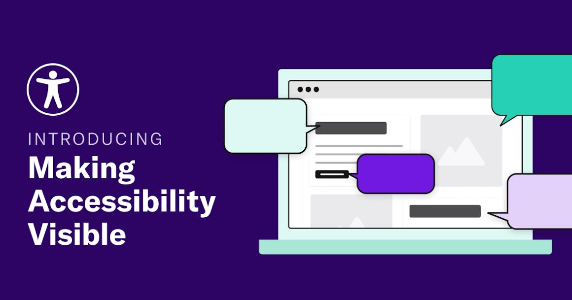 Introducing Making Accessibility Visible video series, illustration of speech to text in use