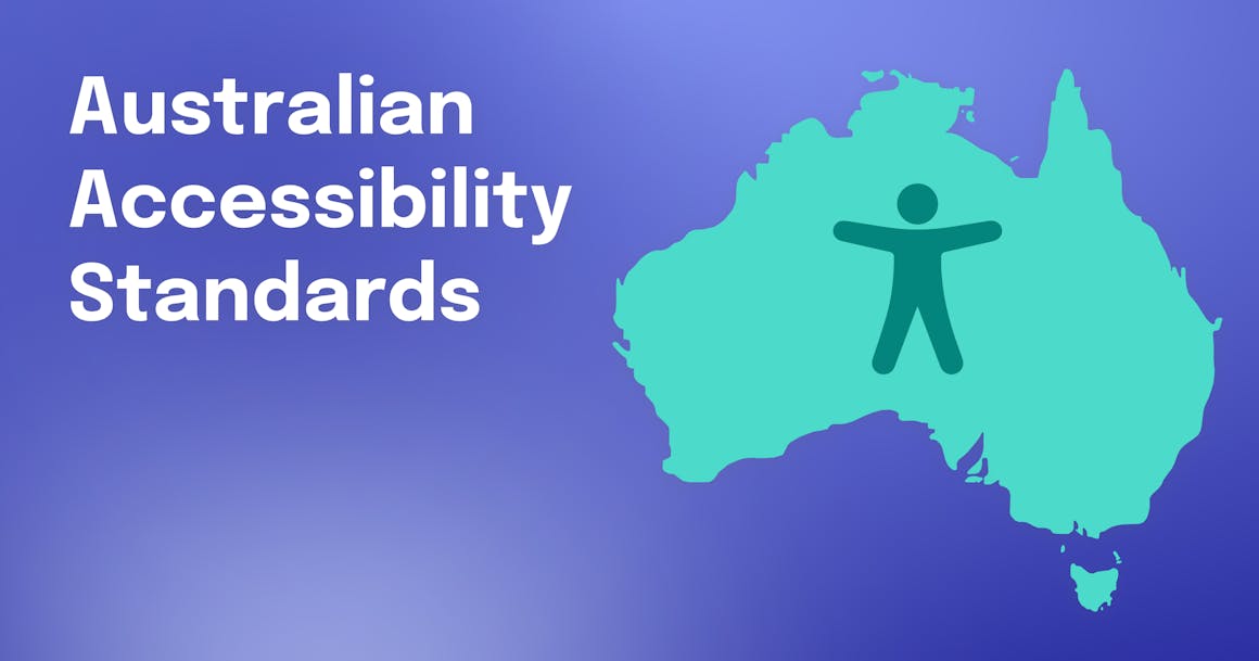 Outline of Australia with an accessibility icon