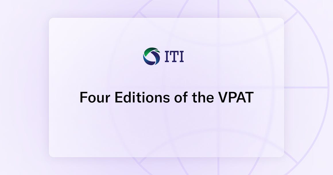The ITA logo and the text Four Editions of the VPAT