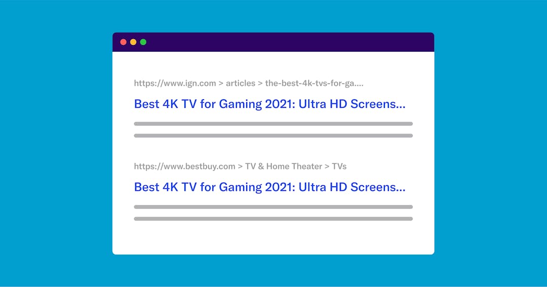 Web search for Best 4K TV for Gaming 2021