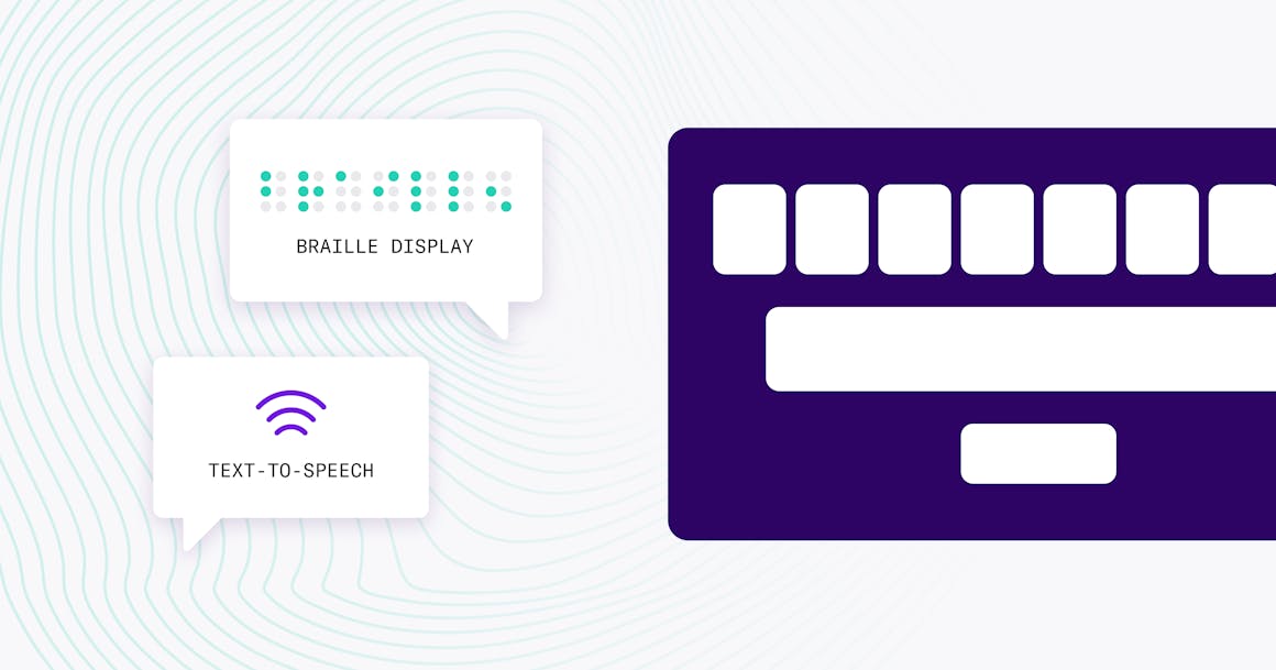 A screen ready with braille display and text-to-speech