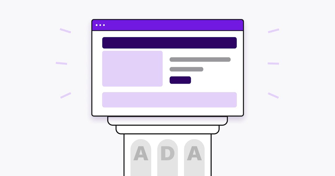 illustration of ADA approved website on pedestal