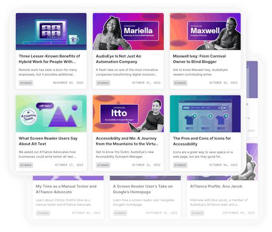 Articles from the A11iance category on the AudioEye blog.
