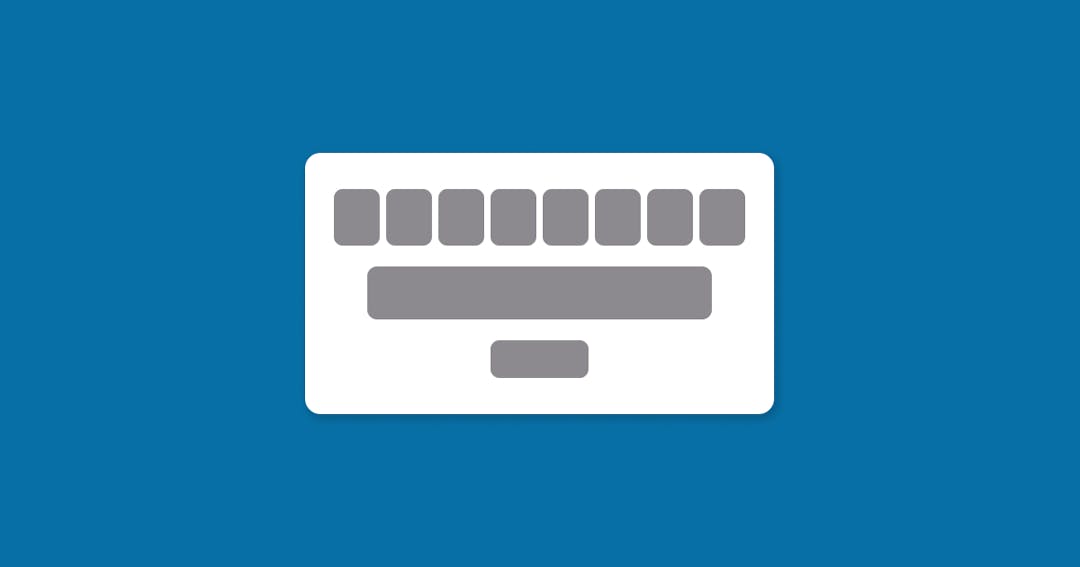 Keyboard illustration on blue background