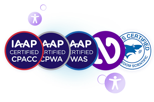 IAAP certified CPACC award, IAAP certified CPWA award, IAAP certified WAS award