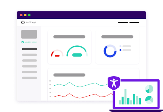 A web browser with a dashboard open and a line graph to represent data and analytics from live site monitoring
