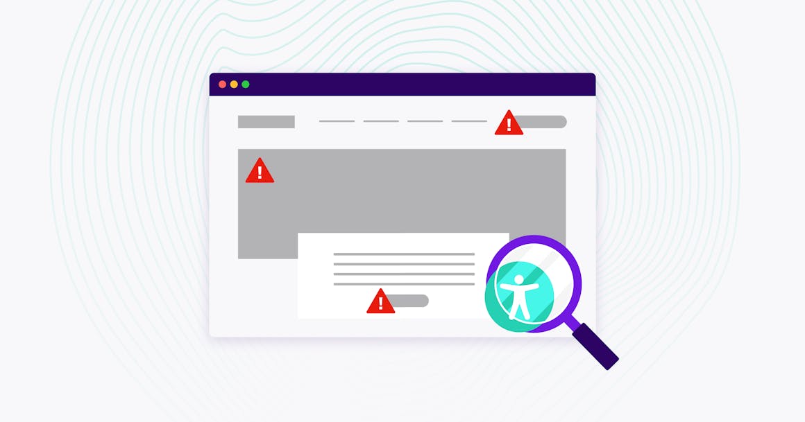 Website with accessibility errors popping up