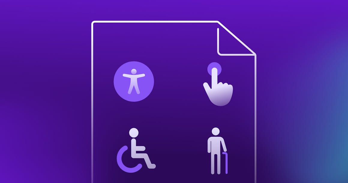 Illustration of a cheat sheet with the icons representing motor disabilities