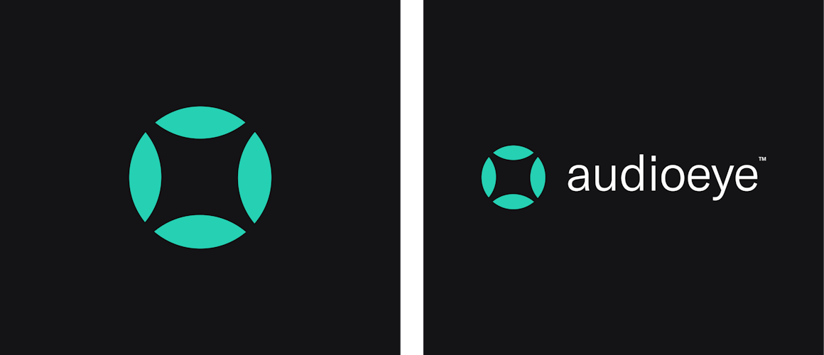 AudioEye Symbol and Logo on Dark Backgrounds