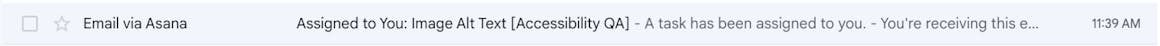 Screen shot of an email inbox with an unopened email that alerts the recipient of a checklist item to-do.