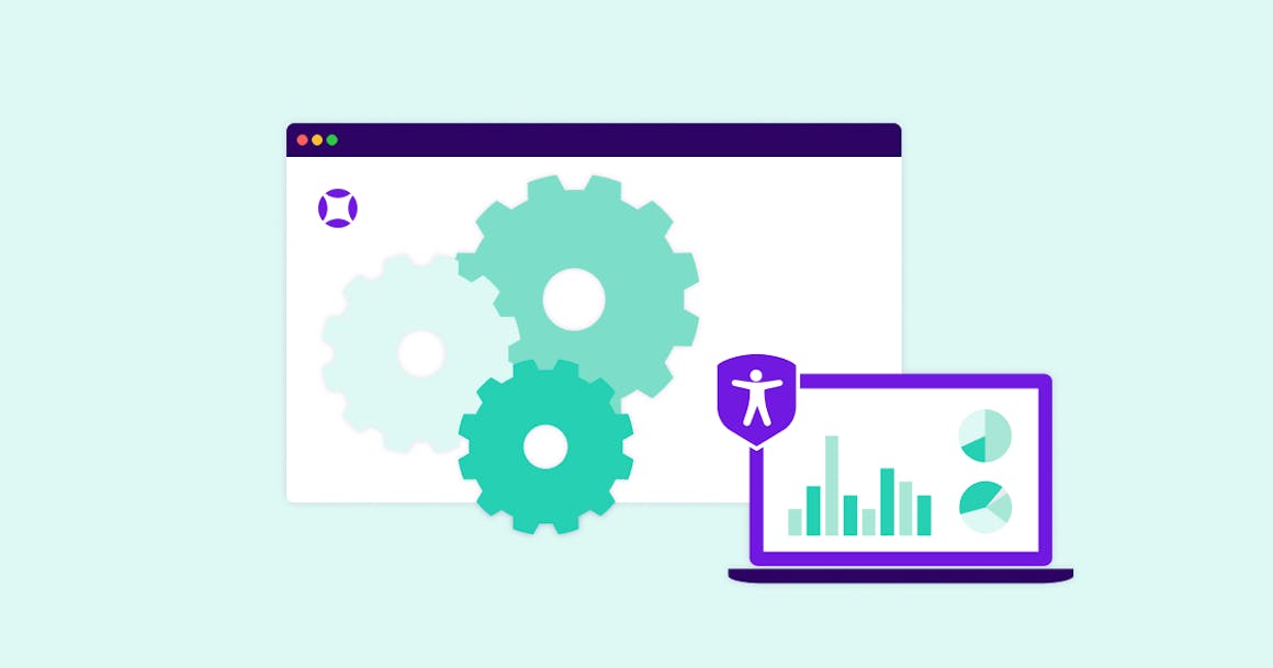 A website browser with data and analytics related to accessibility