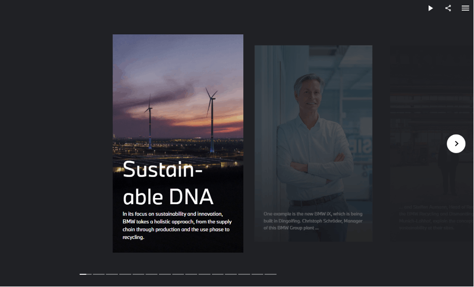 Sustainable DNA - BMW ad screenshot