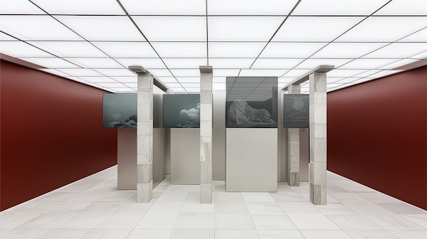Pop-up setup with clean design by Aurélie Aulaire – creative direction